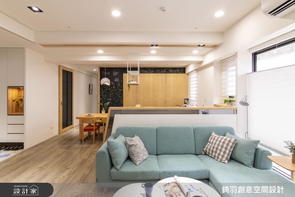 25 坪北歐風居家,設計師減少居家內的實體隔間牆,透