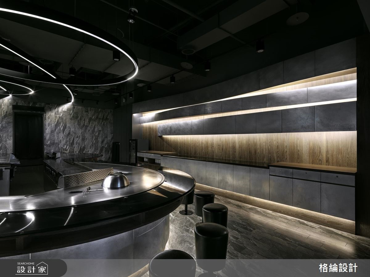 現今已有十間餐廳的「凱林鐵板燒」,在台北的店面設計