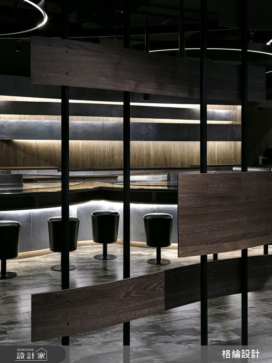 現今已有十間餐廳的「凱林鐵板燒」,在台北的店面設計
