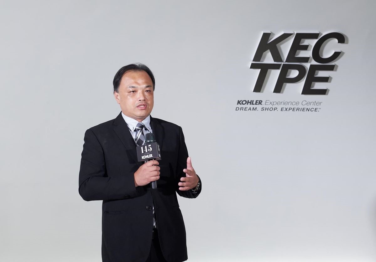 KOHLER Taiwan副總監李順生先生,開心分享KOHLER成立145週年的喜悅與未來展望。 KOHLER Taiwan副總監李順生先生,開心分享KOHLER成立145週年的喜悅與未來展望。
