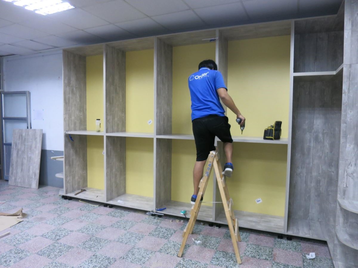 使用健康綠建材的歐德系統櫃堅固耐用(歐德師傅施工實況)。 使用健康綠建材的歐德系統櫃堅固耐用(歐德師傅施工實況)。