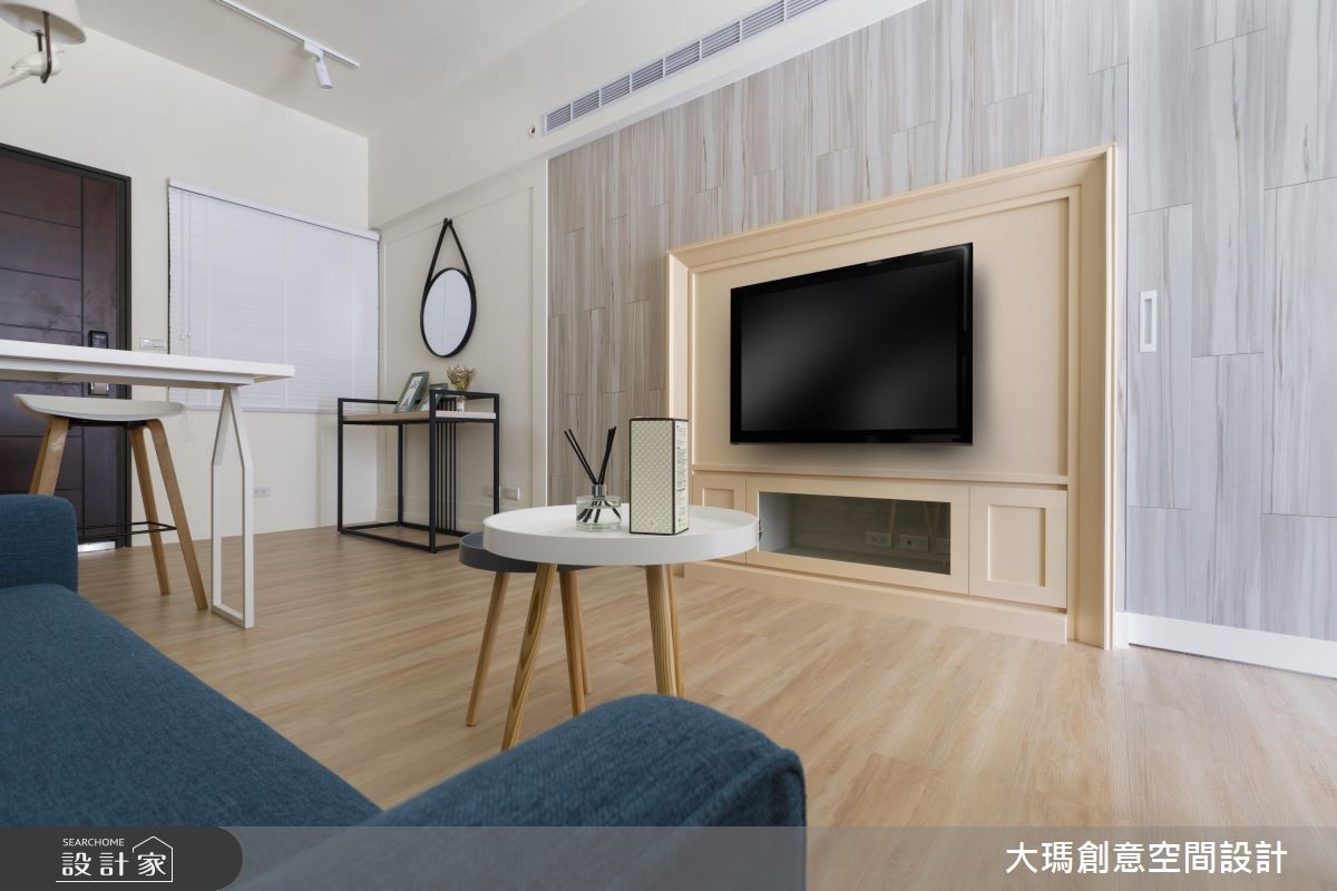 19 坪的北歐宅因為突兀的樑柱,使得空間破碎,設計師