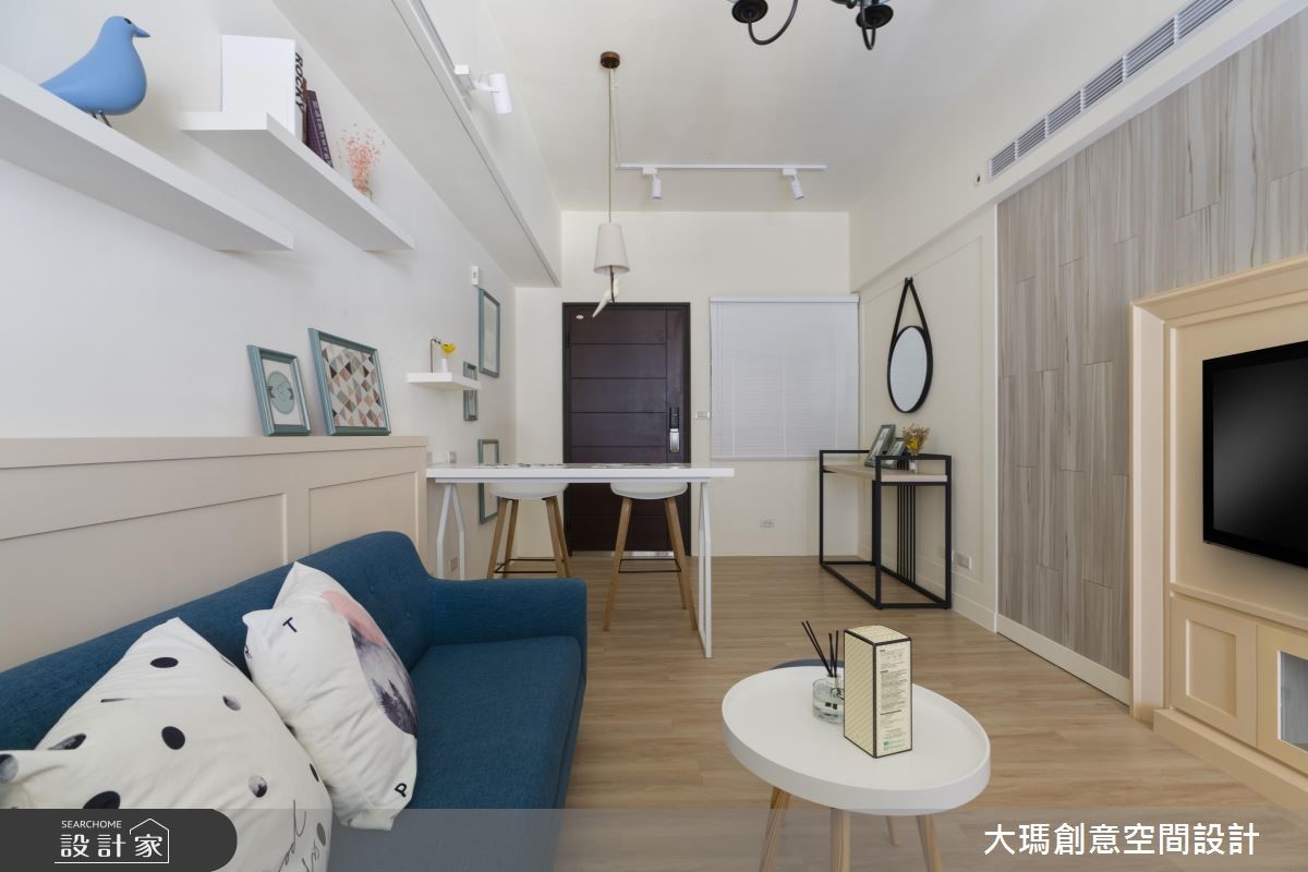 19 坪的北歐宅因為突兀的樑柱,使得空間破碎,設計師