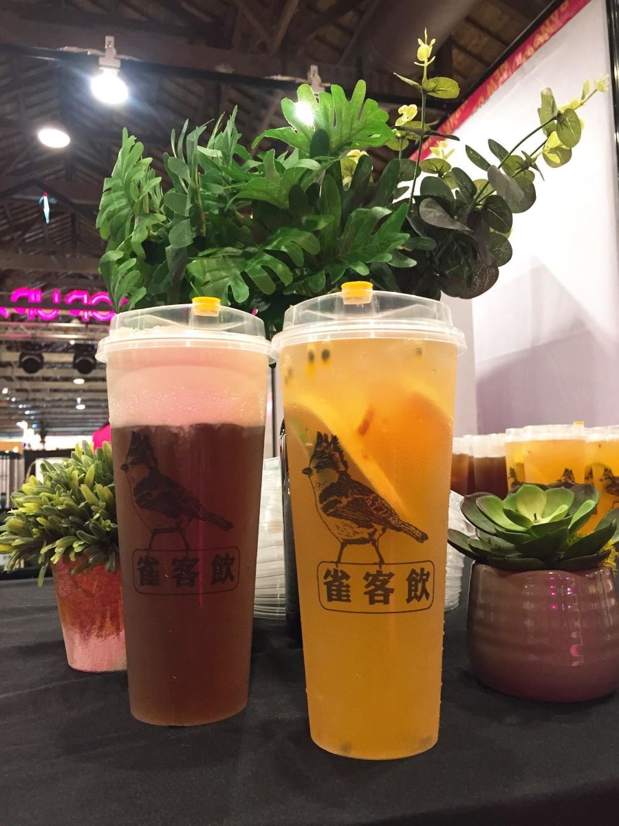 奶蓋茶專門店,雀客飲4天皆進駐展場內部。 奶蓋茶專門店,雀客飲4天皆進駐展場內部。