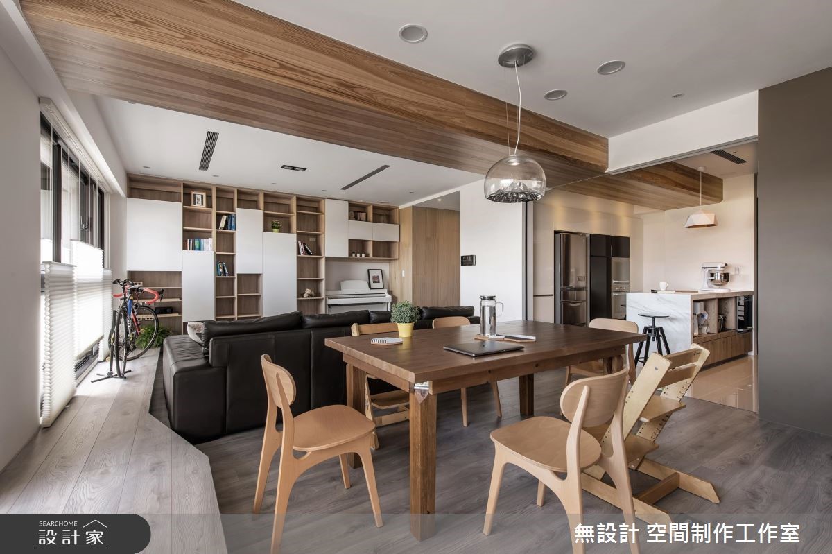35 坪混搭風居宅,善用自然建材的樸實溫潤,暈染1家4