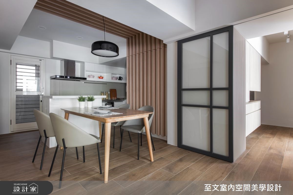 33 坪北歐老宅原屋天花及大樑低矮,設計師巧用視覺設