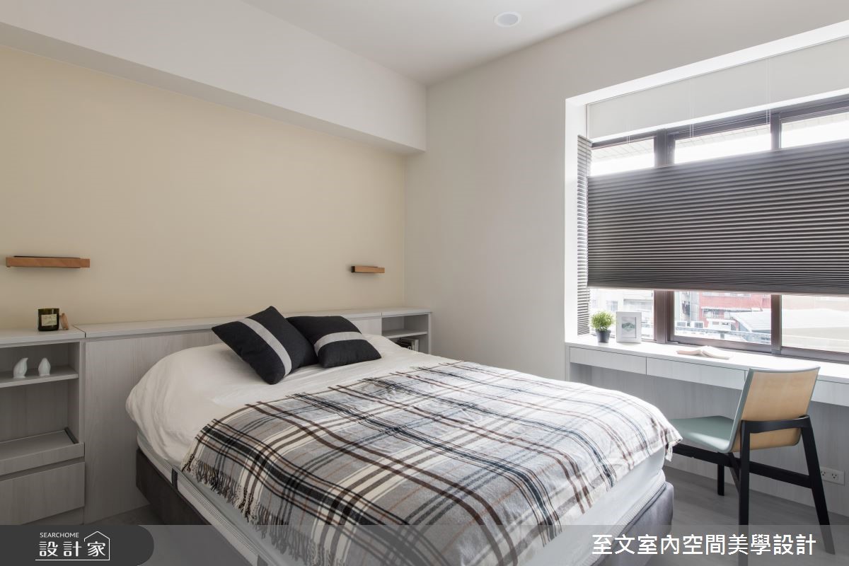18 坪中古屋,屋主夫妻為上班族,喜愛簡約風格,對建