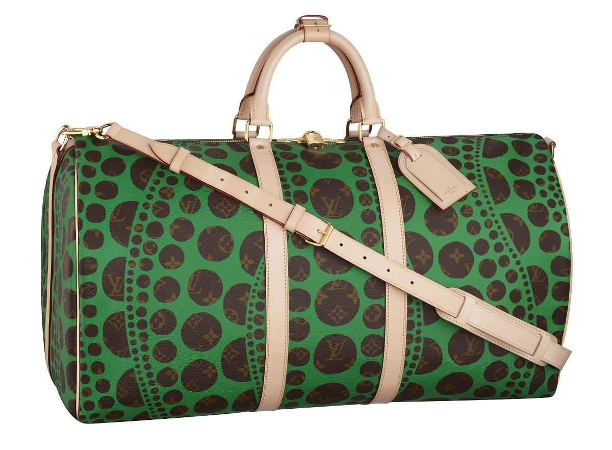 Keepall 手袋 以Monogram Pumpkin Dots 帆布製作,馬克·雅各布斯(Marc Jacobs)與草間彌生聯名設計2012-2013年秋冬系列。(圖片提供_路易威登) Keepall 手袋 以Monogram Pumpkin Dots 帆布製作,馬克·雅各布斯(Marc Jacobs)與草間彌生聯名設計2012-2013年秋冬系列。(圖片提供_路易威登)