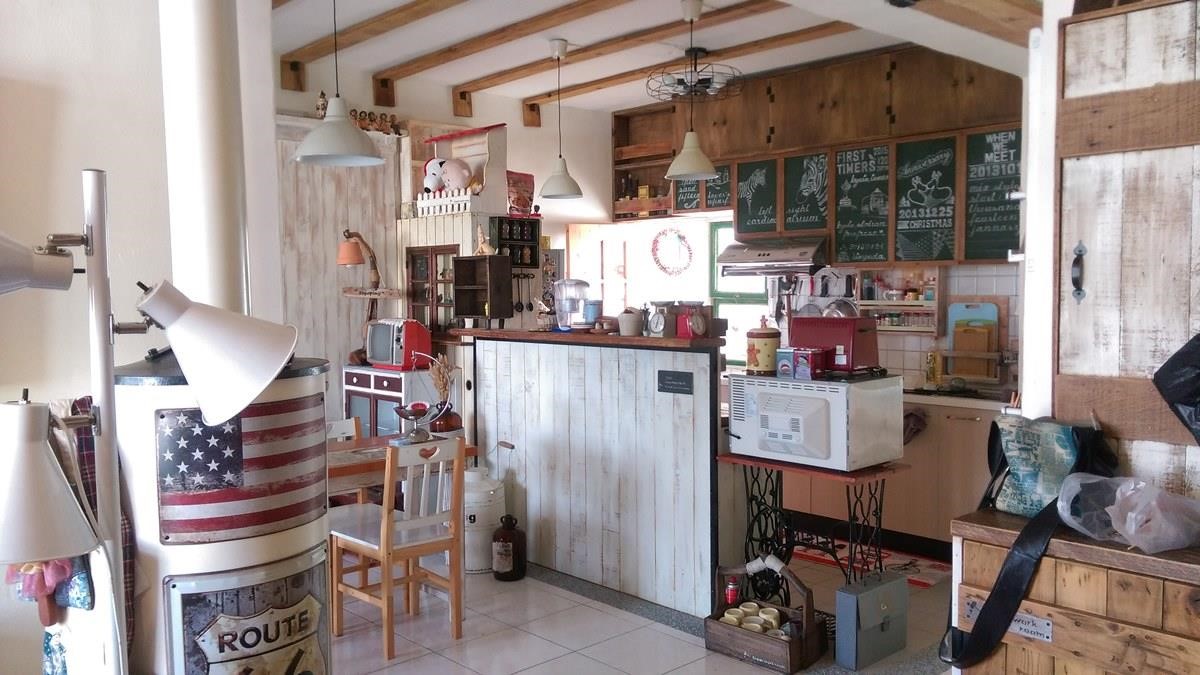 宛如咖啡廳的餐廚空間。 宛如咖啡廳的餐廚空間。