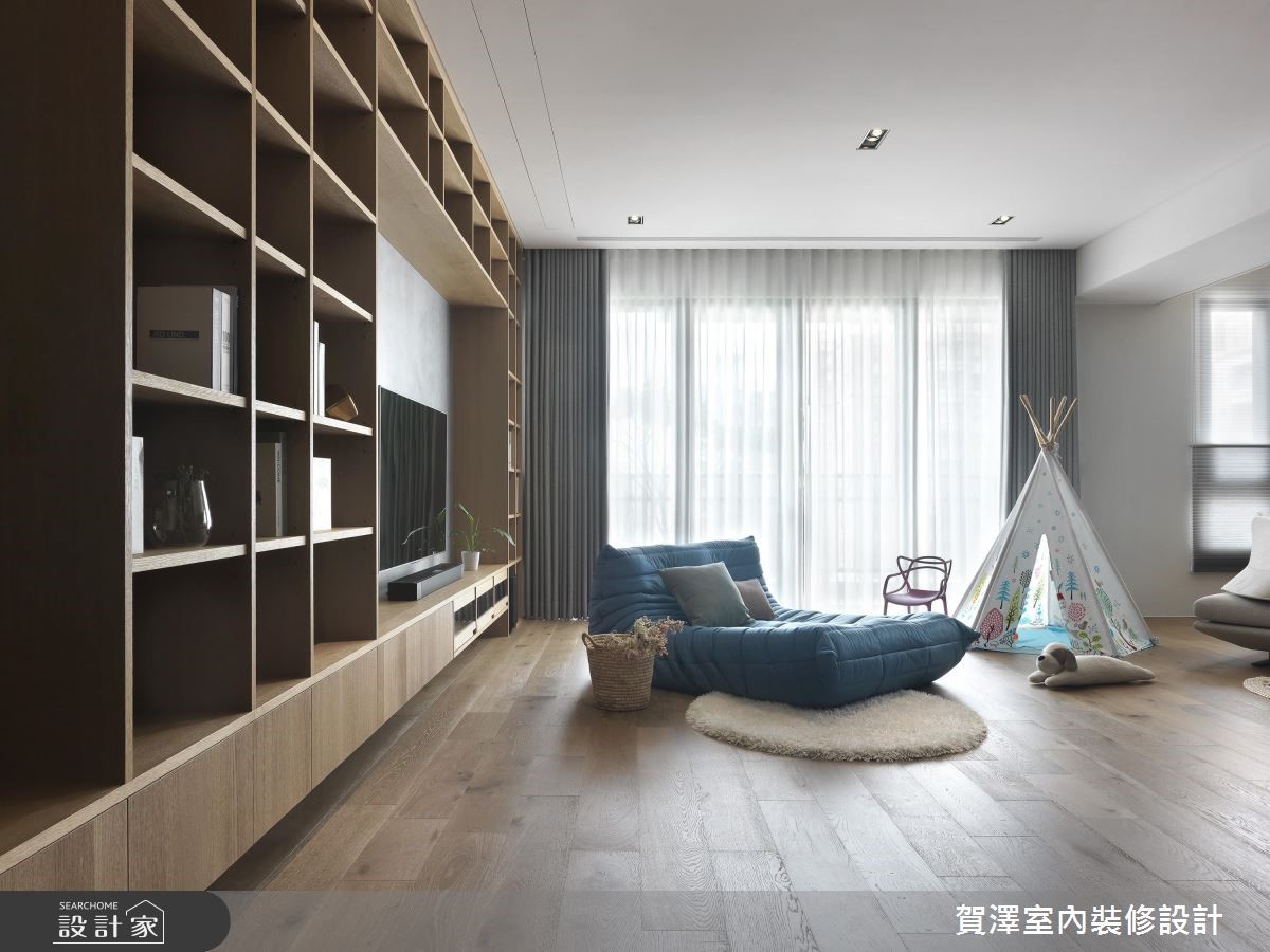 66.5 坪的大宅,設計概念上取自業主鍾情的獨立書店,