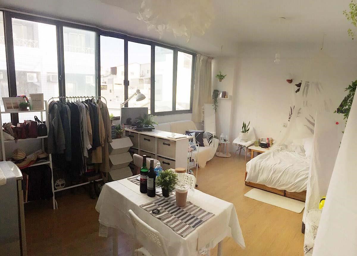 Pei Wu的租屋處,原本是非常傳統的老舊公寓,屋齡大概