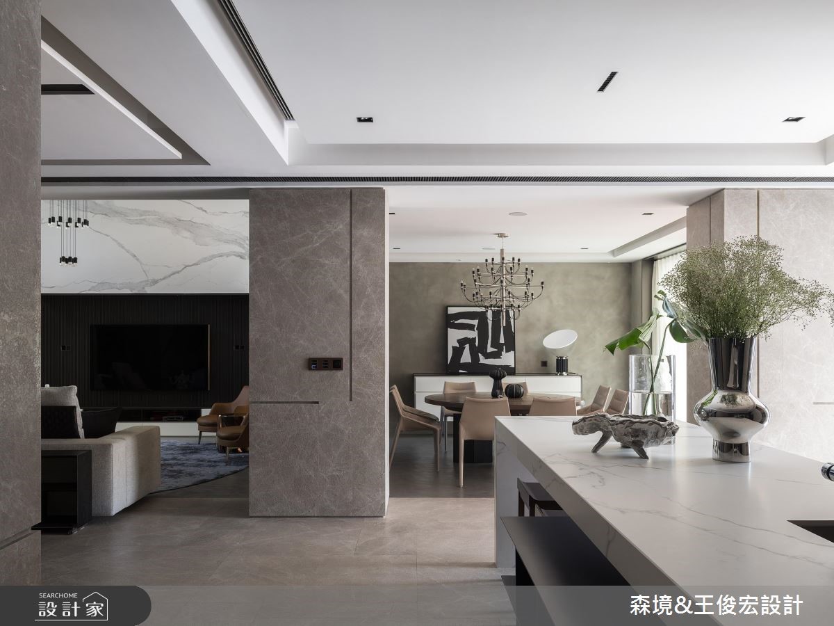 330坪的雙拼透天別墅,設計師首先解決光照不足的問題