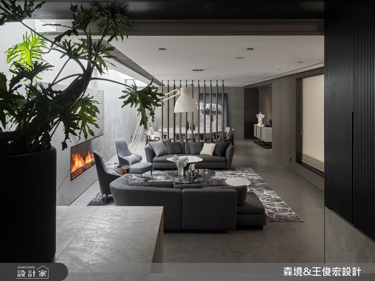 330坪的雙拼透天別墅,設計師首先解決光照不足的問題