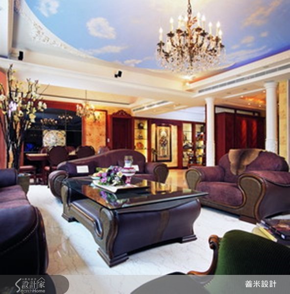 60 坪古典風大宅,設計師引用華麗的精緻工藝表現,將