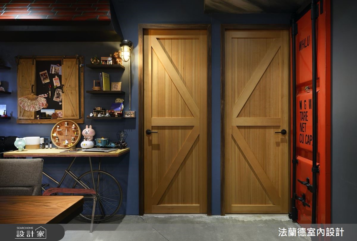 30 坪老屋翻新,以風格鮮明的鐵件、水泥、復古家具,
