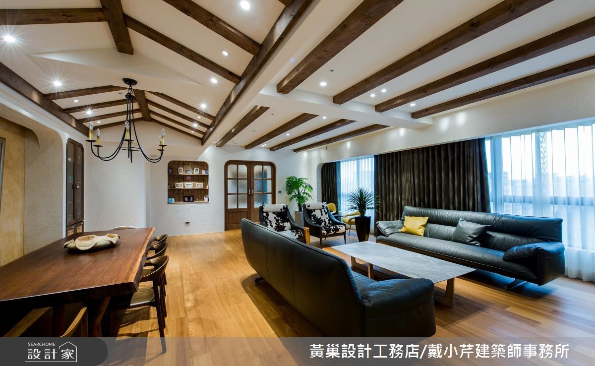 不僅是經典的鄉村風品味,更揉合復古磚、檜木、松木的