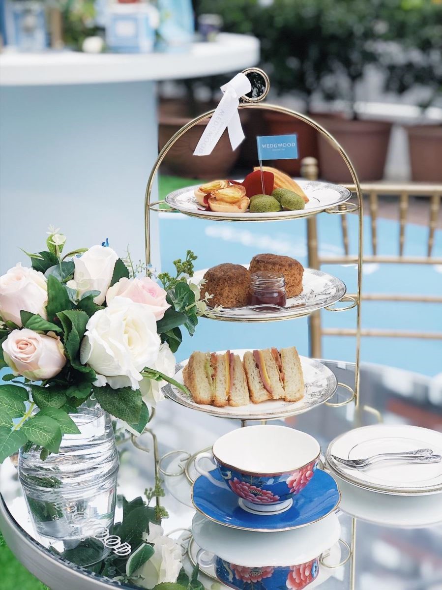 Wedgwood首座城市茶屋花園下午茶餐點。 Wedgwood首座城市茶屋花園下午茶餐點。