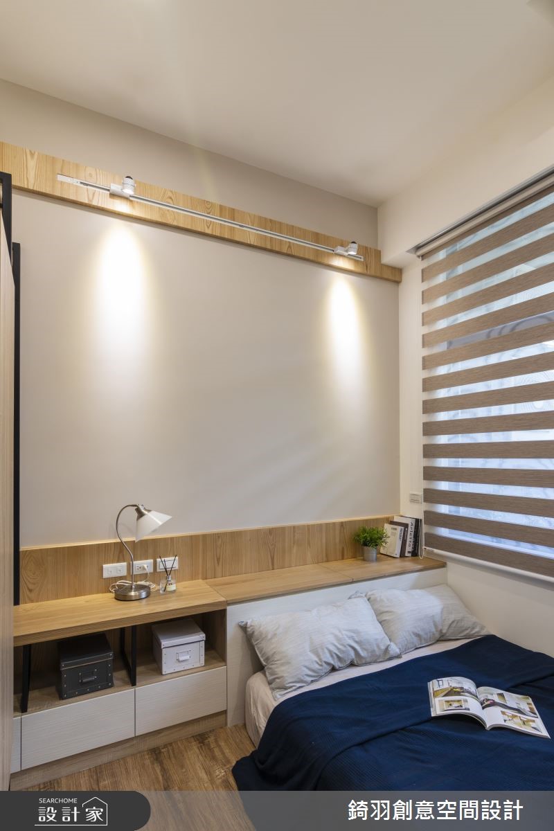 25 坪簡約風為挑高型住宅,擁有樓高及戶外陽台優勢,