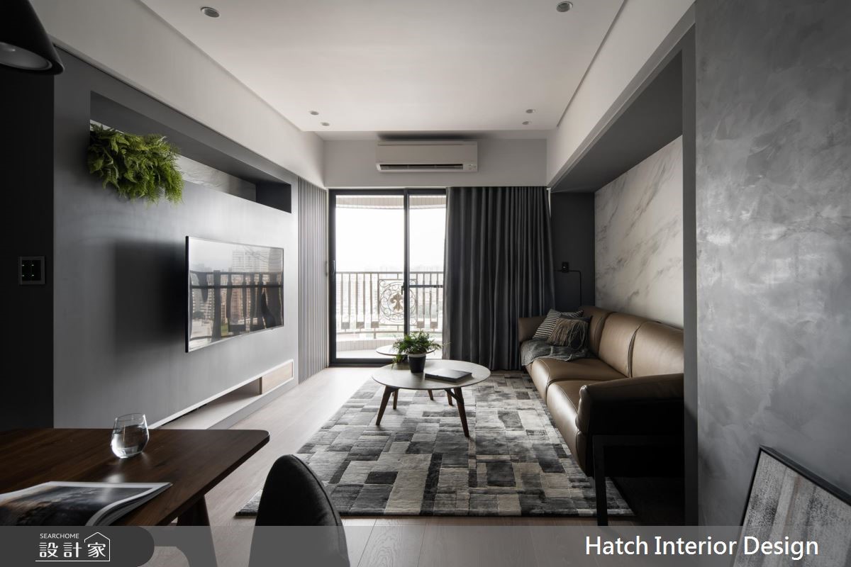 29 坪現代風居家,設計師以低彩度的灰階作為空間背景