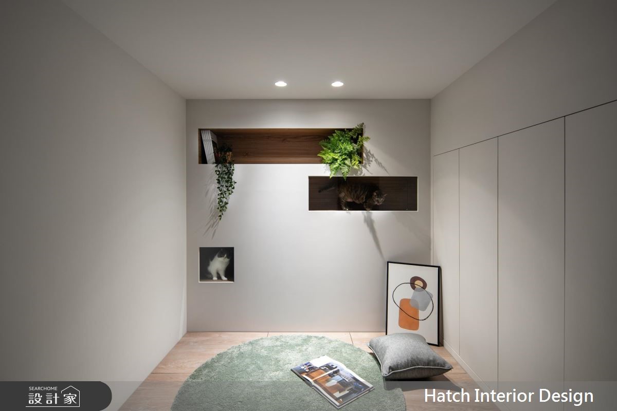 29 坪現代風居家,設計師以低彩度的灰階作為空間背景