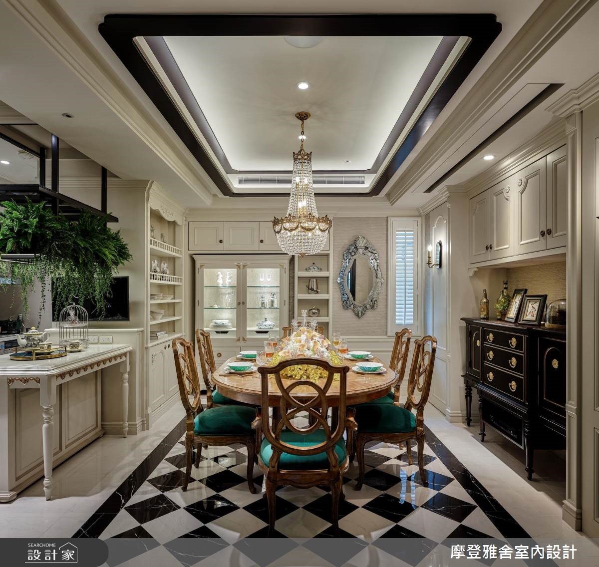 60 坪大宅,設計師將屋主的舊家具及擺飾加以利用,並
