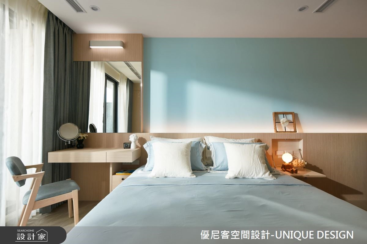 此案為坐落宜蘭的新成屋,四層透天僅隔出三房,每房坪