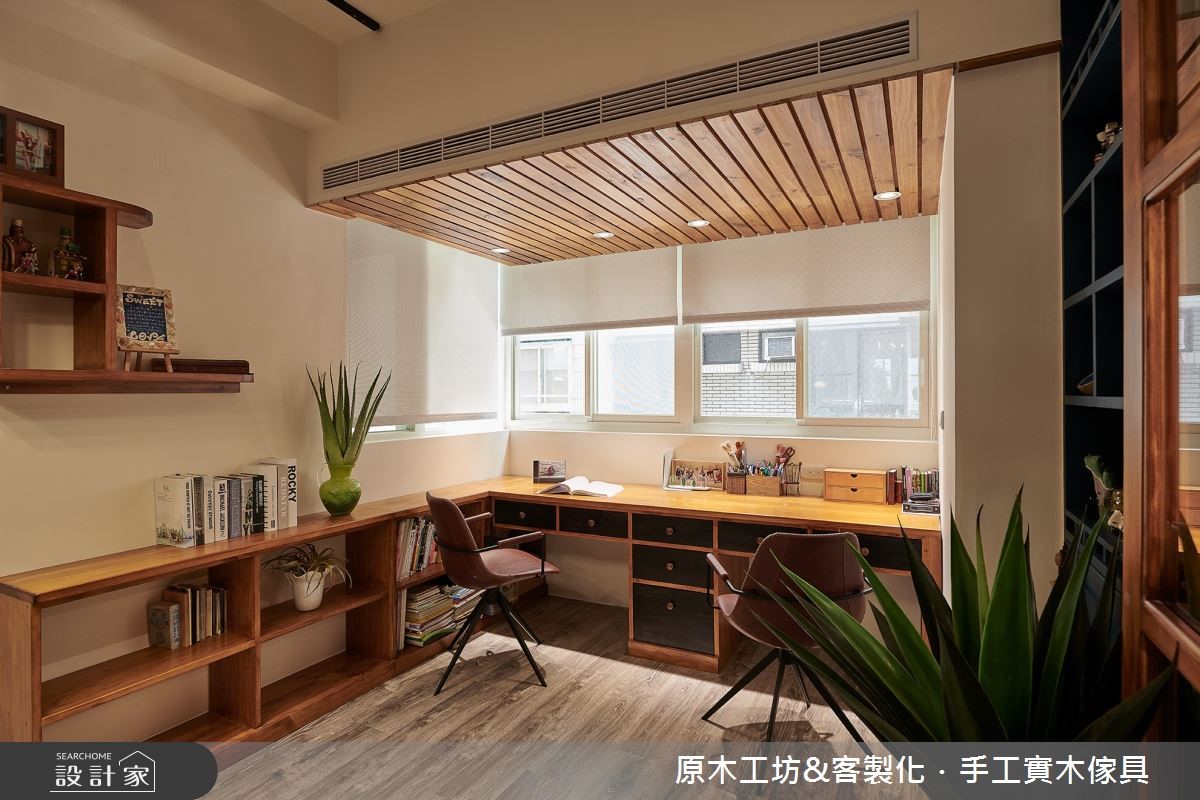 屋主喜愛原木的質感,加上裝修期間面臨女屋主懷孕,因