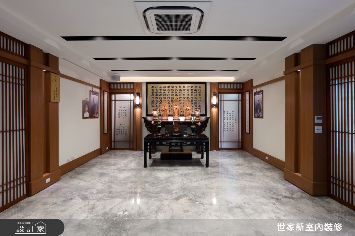 55坪透天宅邸,作為潛心修行的禮佛空間,引用日式禪風