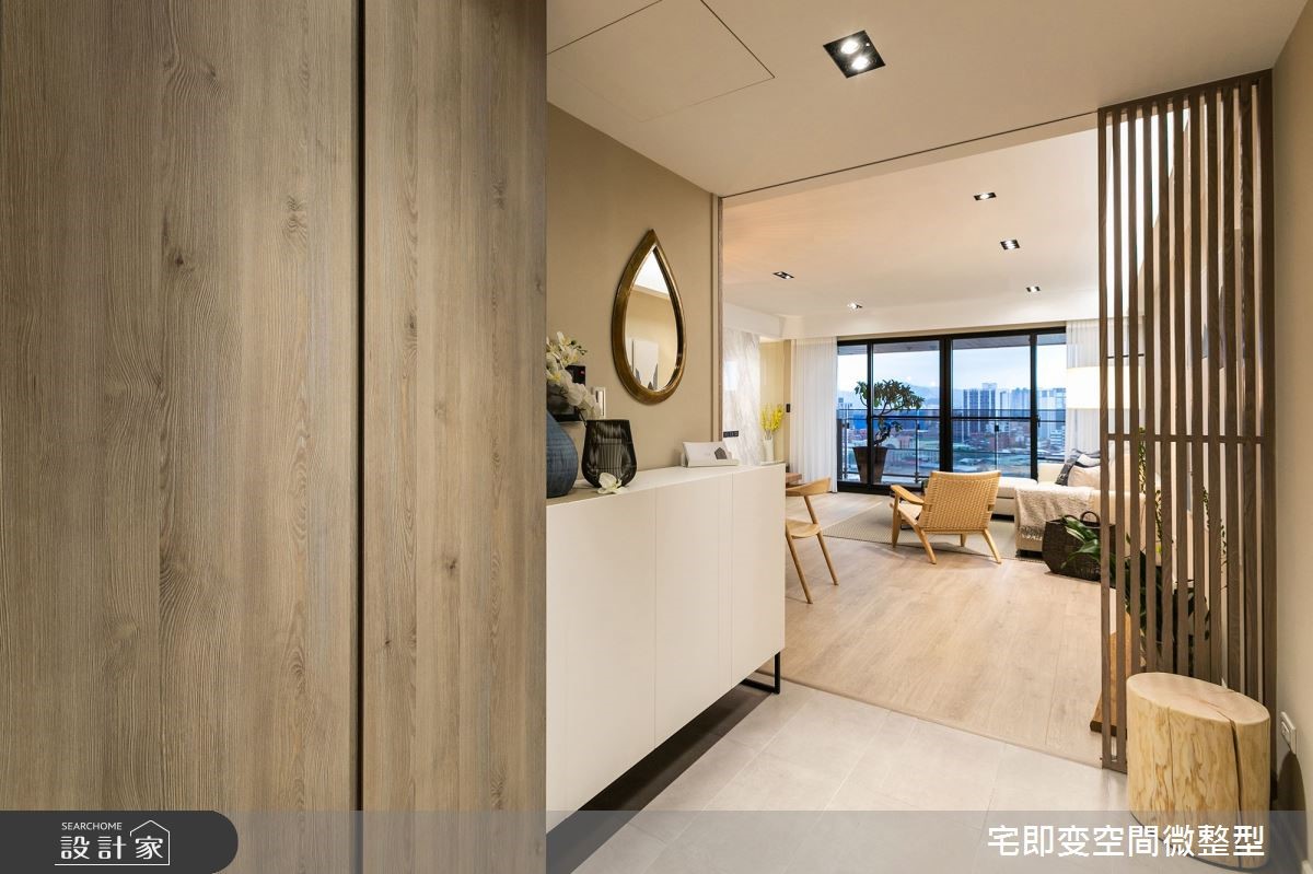 42 坪人文禪風新居以木質材為空間底蘊,巧用暖霧鄉色