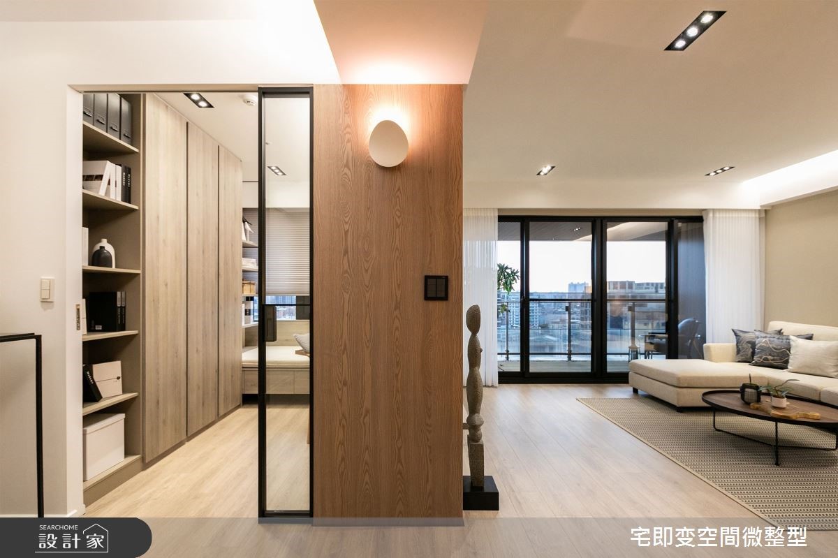 42 坪人文禪風新居以木質材為空間底蘊,巧用暖霧鄉色