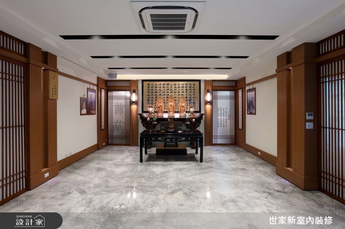 以弘一大師「老實念佛」的教義為發想,沙鹿佈教所以簡