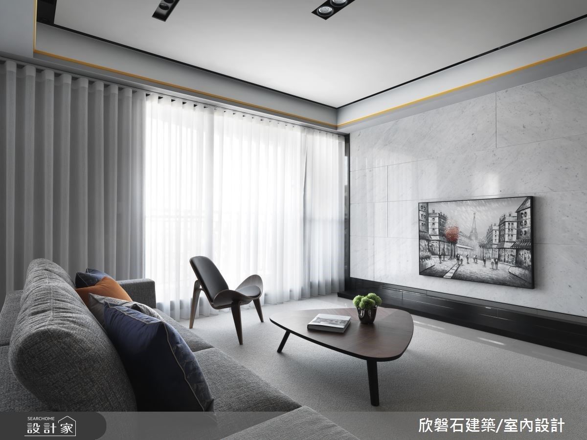 原是建商實品屋,在羅仕哲設計師的大氣雕琢後,成為明