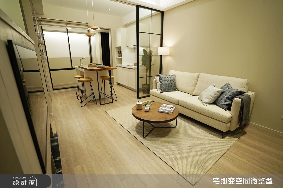 34 坪三房兩廳木質風居家,以溫潤的木質鋪陳整室,輔