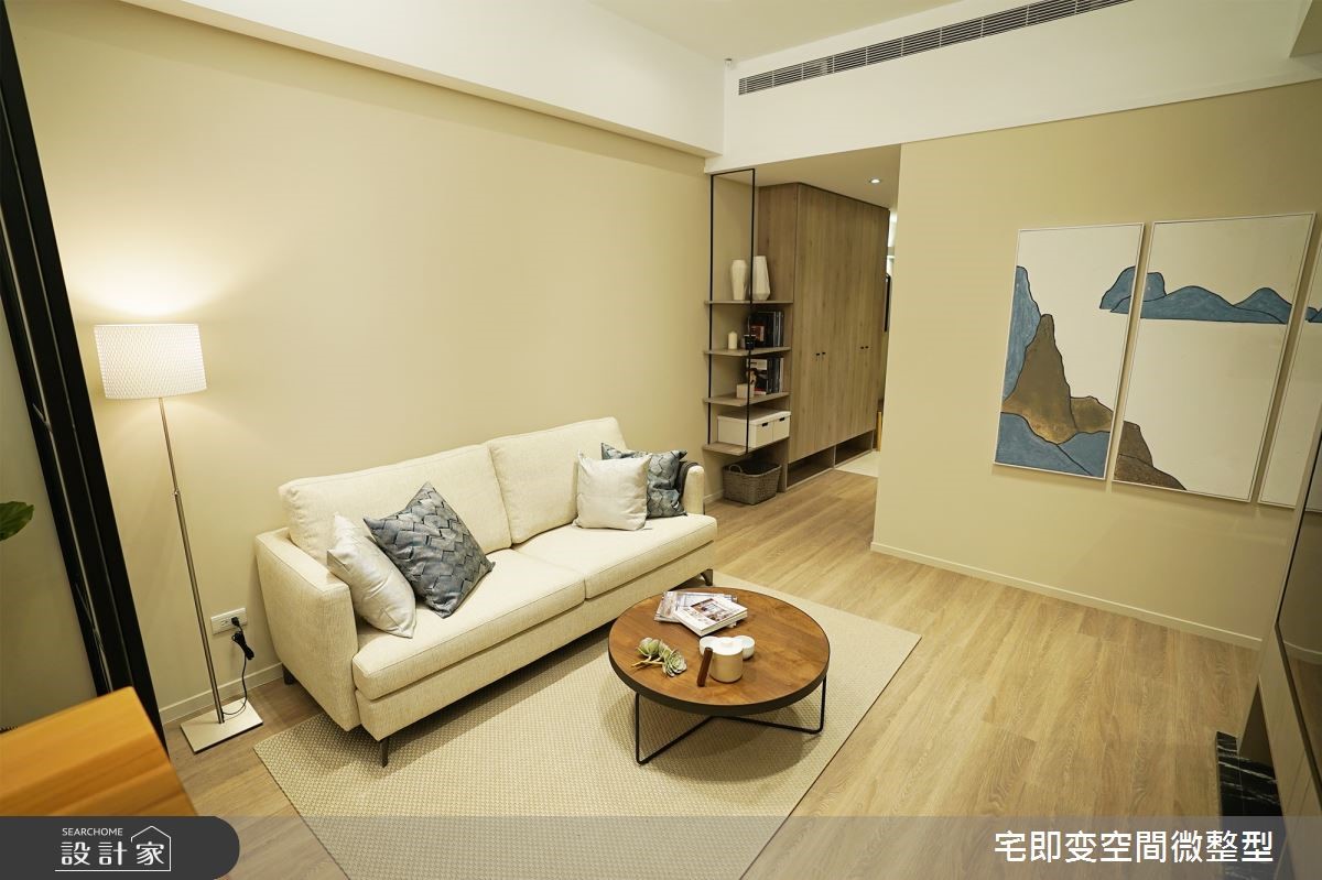 34 坪三房兩廳木質風居家,以溫潤的木質鋪陳整室,輔