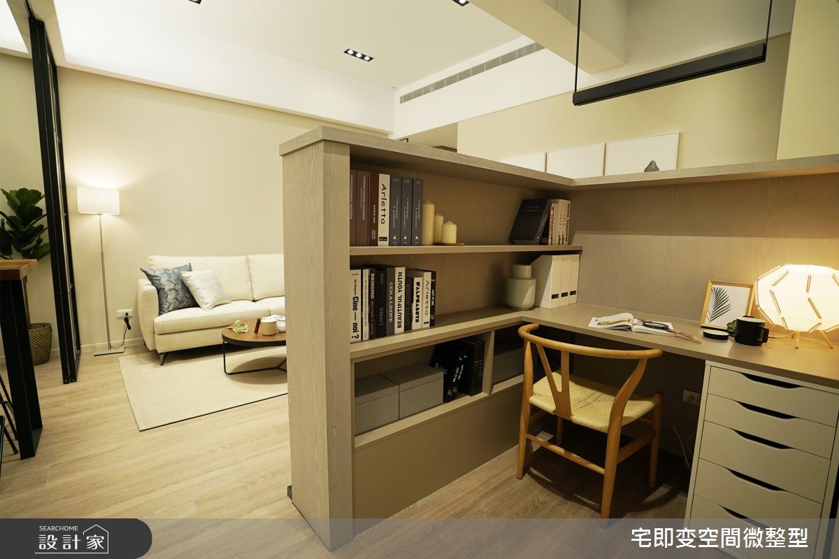 34 坪三房兩廳木質風居家,以溫潤的木質鋪陳整室,輔