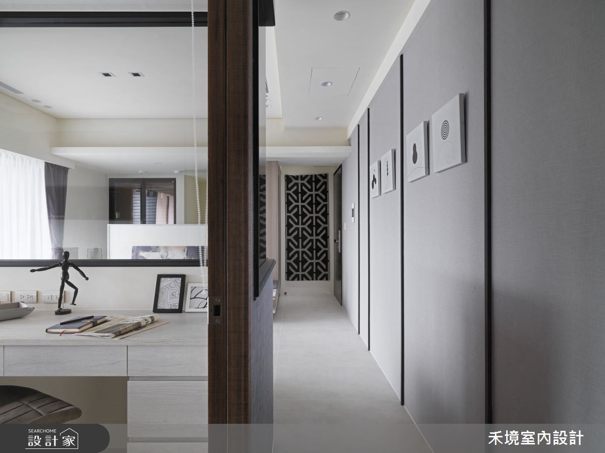 14 坪小居家,設計師不做過度繁複的裝修,僅透過壁材