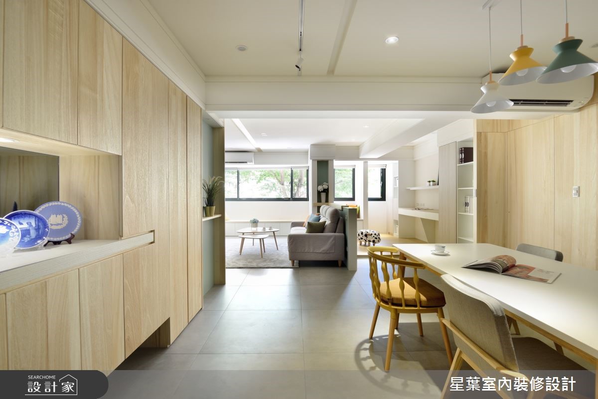 30 年老屋陳舊的格局縮小了室內坪數,動線及採光不佳