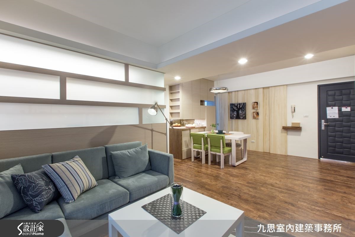 一家四口住進 35 坪的北歐風居家,設計師以純白色系、