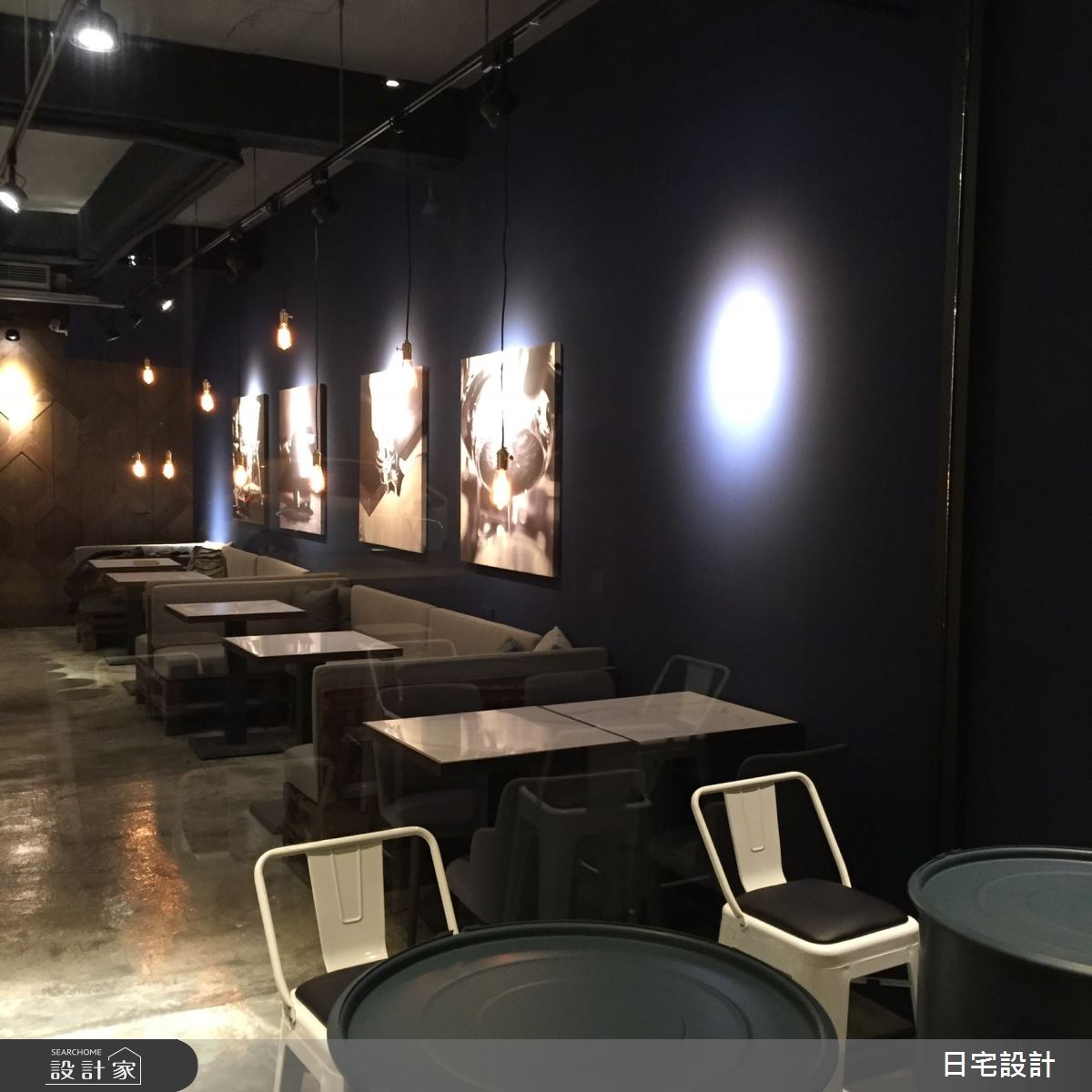 35 坪現代風咖啡店,業主希望空間能兼具個性氛圍及工