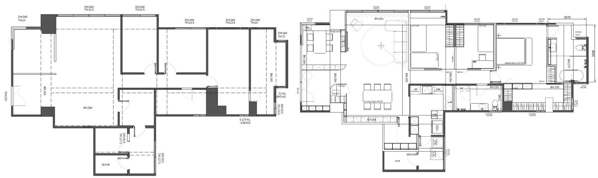 (Before + After) 平面圖提供_KC design studio 均漢設計。 (Before + After) 平面圖提供_KC design studio 均漢設計。