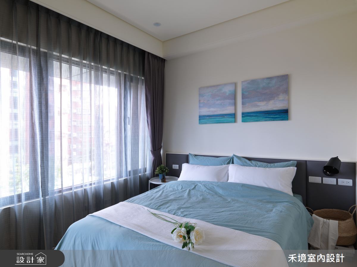 14 坪的混搭風居家,設計師透過明亮色彩的揮灑,使整
