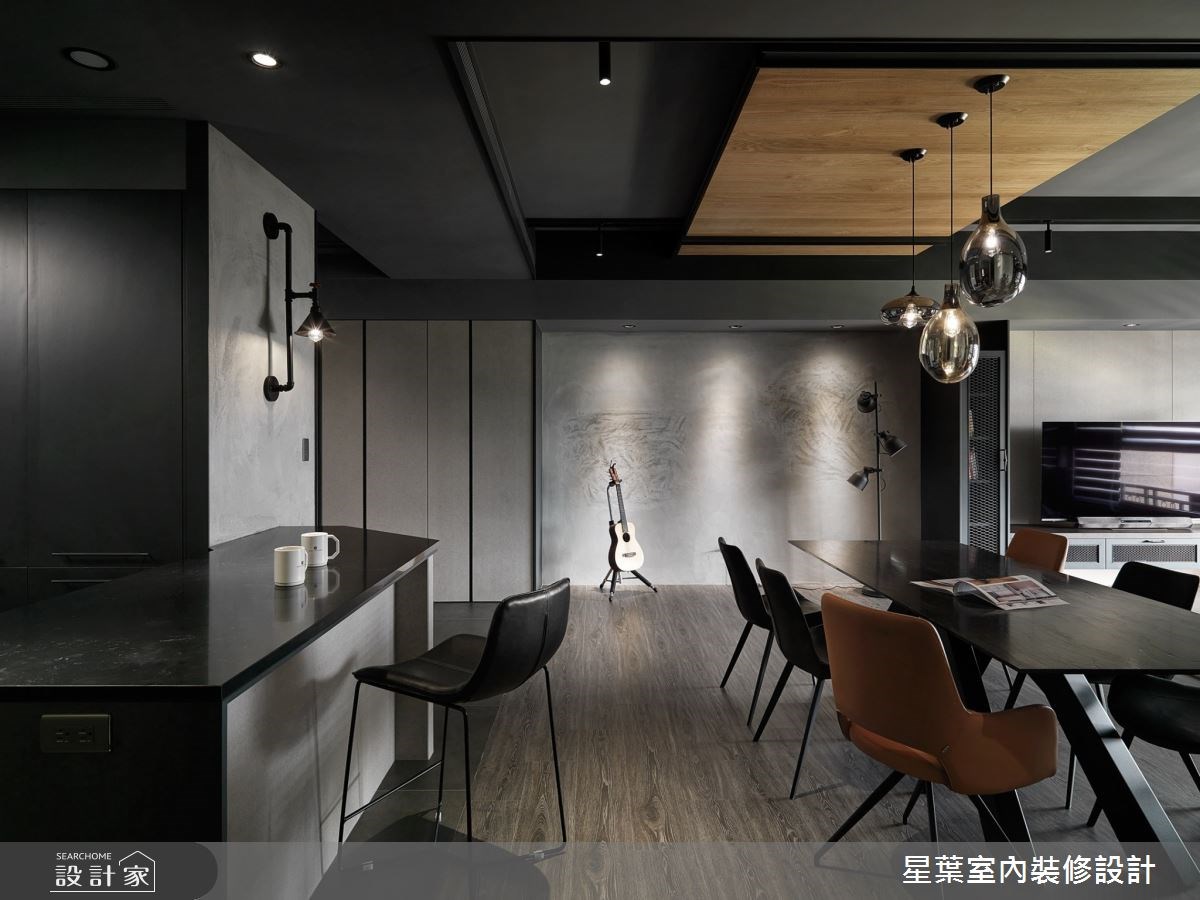 40 坪工業風住宅的原屋況擁有三房兩廳兩衛的格局,卻