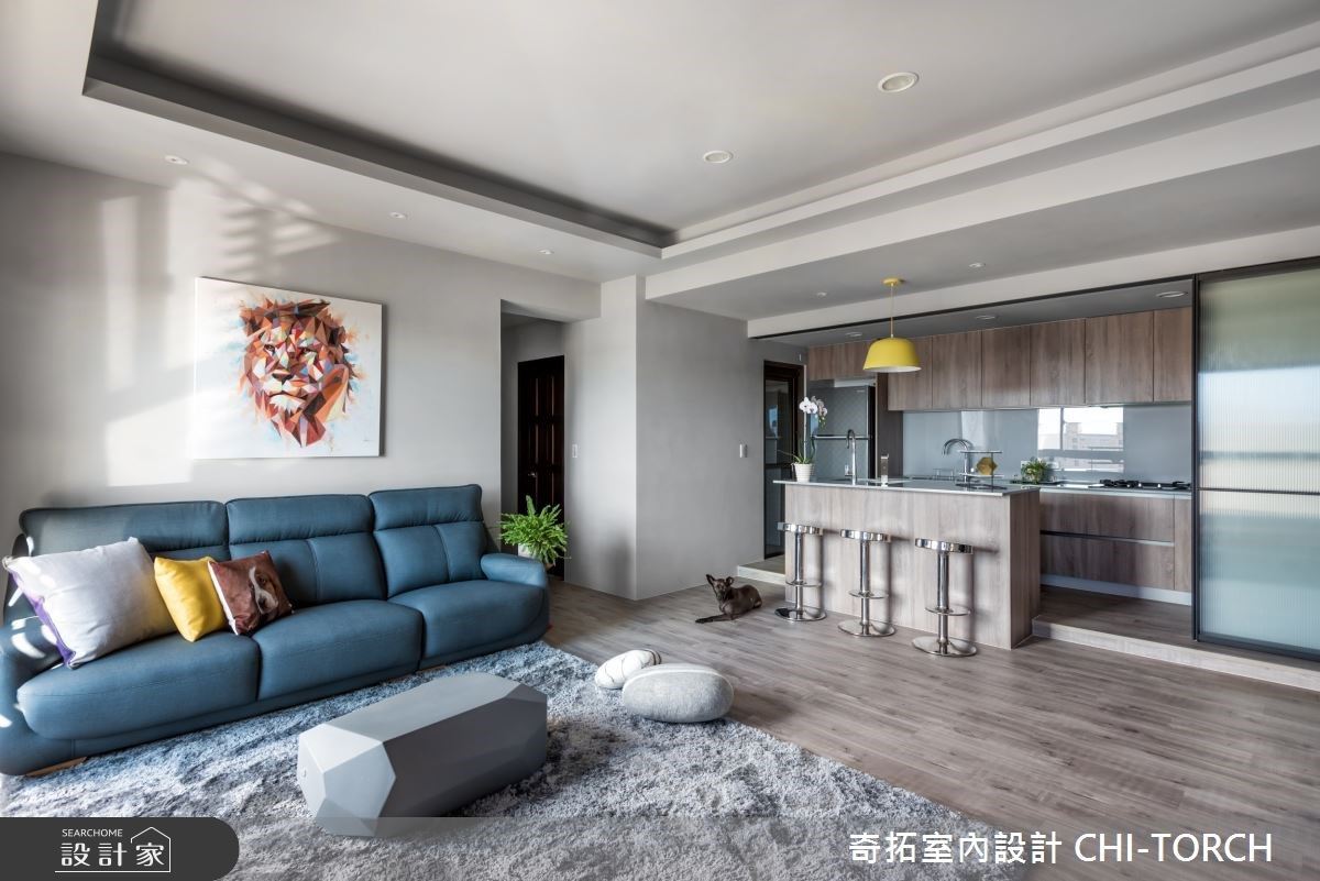 38坪的四口之家,與狗狗同住於中和區的單層公寓,設計