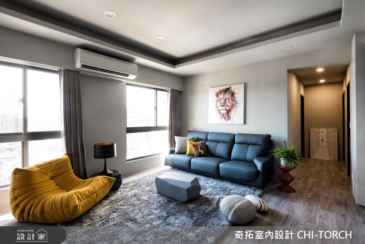 38坪的四口之家,與狗狗同住於中和區的單層公寓,設計