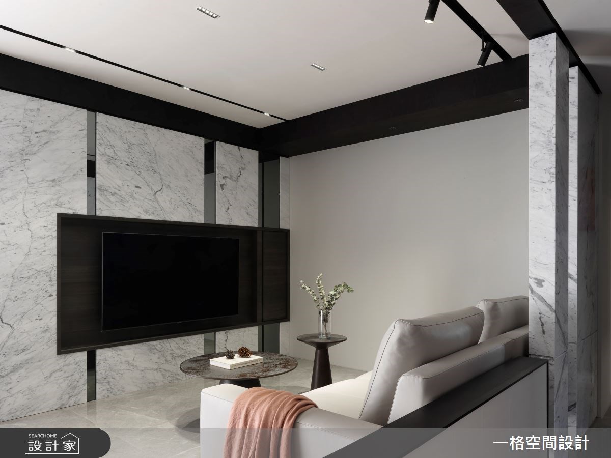 24坪現代風居家,運用簡練俐落的設計語彙,以經典不敗