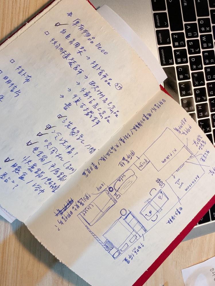 一個月的房間改造構思過程。 一個月的房間改造構思過程。