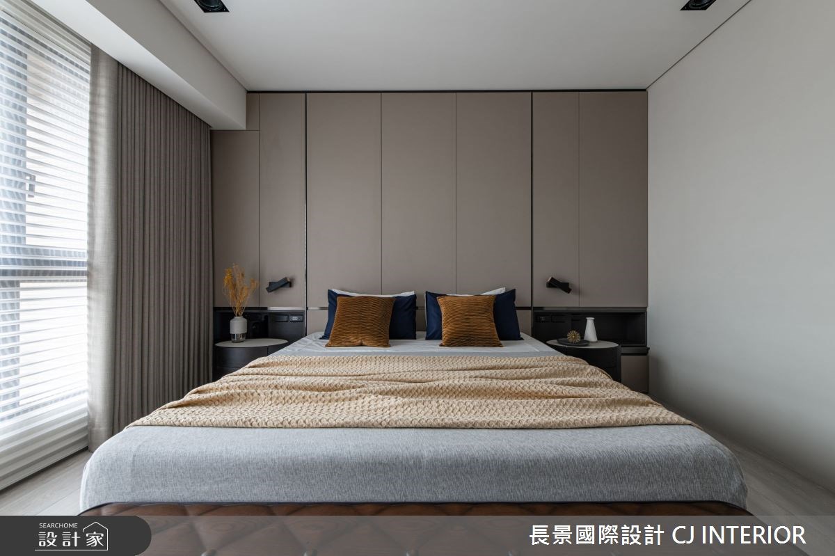112坪現代風居家,運用黑白、自然色系為主調,簡化空