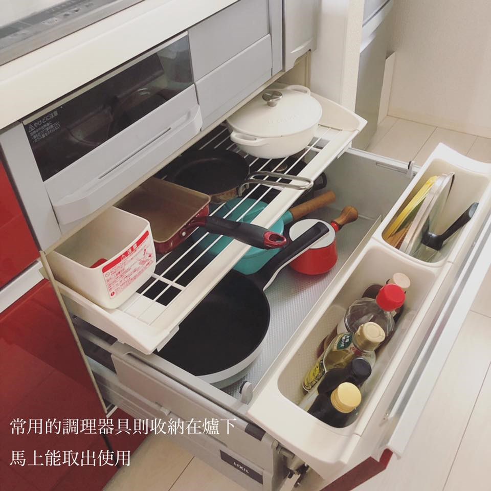 廚具若沒有配備收納盒,A4 檔案箱也是很好用的收納單品喔! 廚具若沒有配備收納盒,A4 檔案箱也是很好用的收納單品喔!