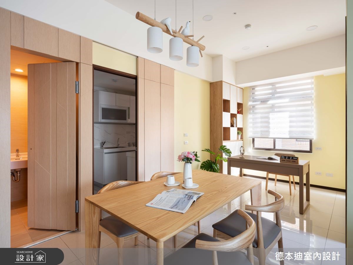 23 坪單身宅,原格局備有三房兩廳的完整機能,但考量
