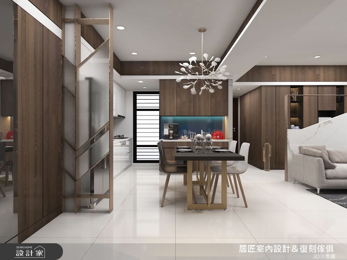 30 坪現代風住宅為新成屋,不過室內格局仍有開門見炤